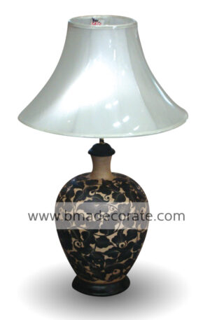 Pottery Wood Carving Lamp LT3-1