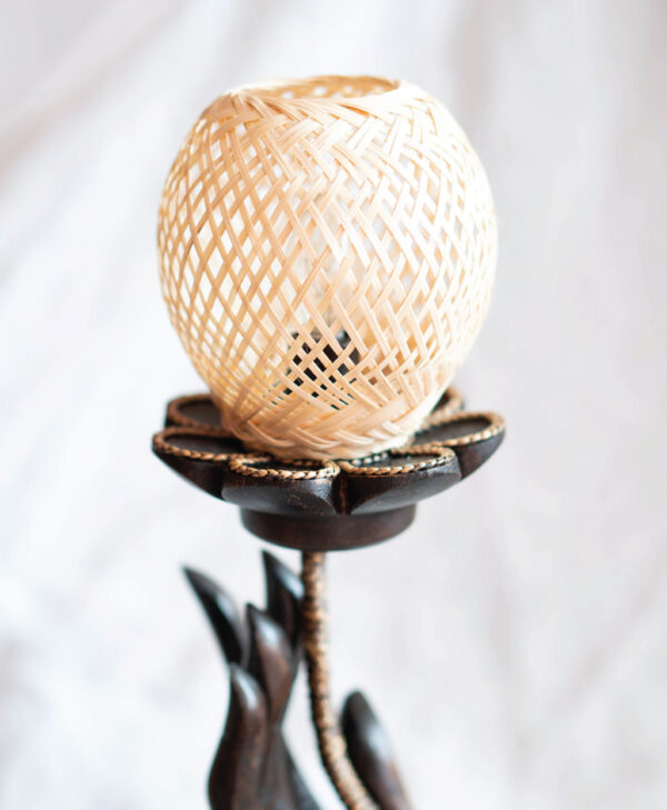 Hand Wood Carving Lamp