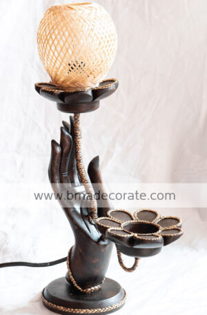Hand Wood Carving Lamp
