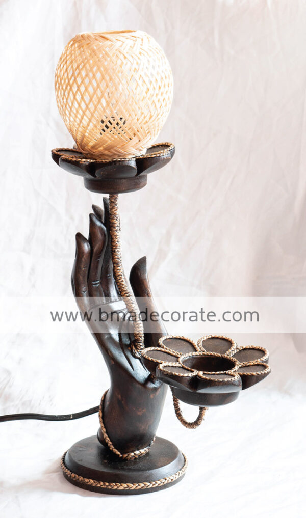 Hand Wood Carving Lamp